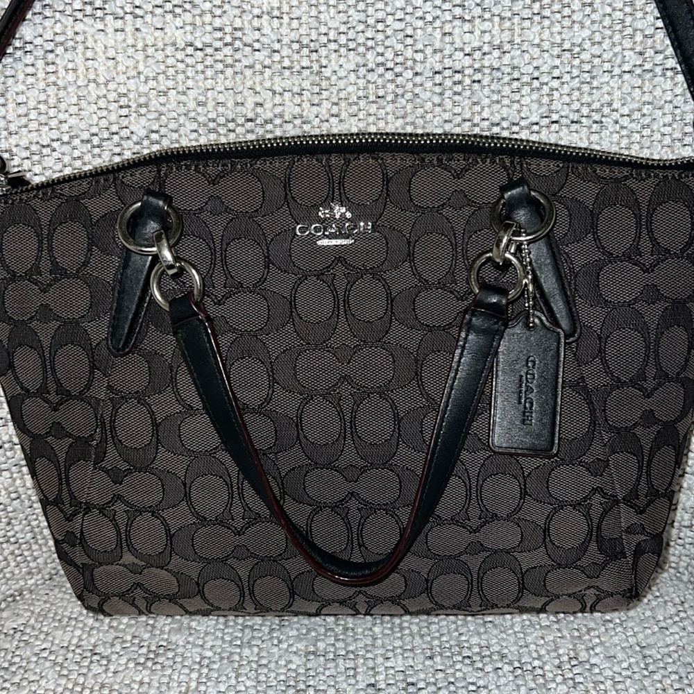 Coach Jacquard Outline Signature Small Kelsey Crossbody/Satchel (COACH F36625)